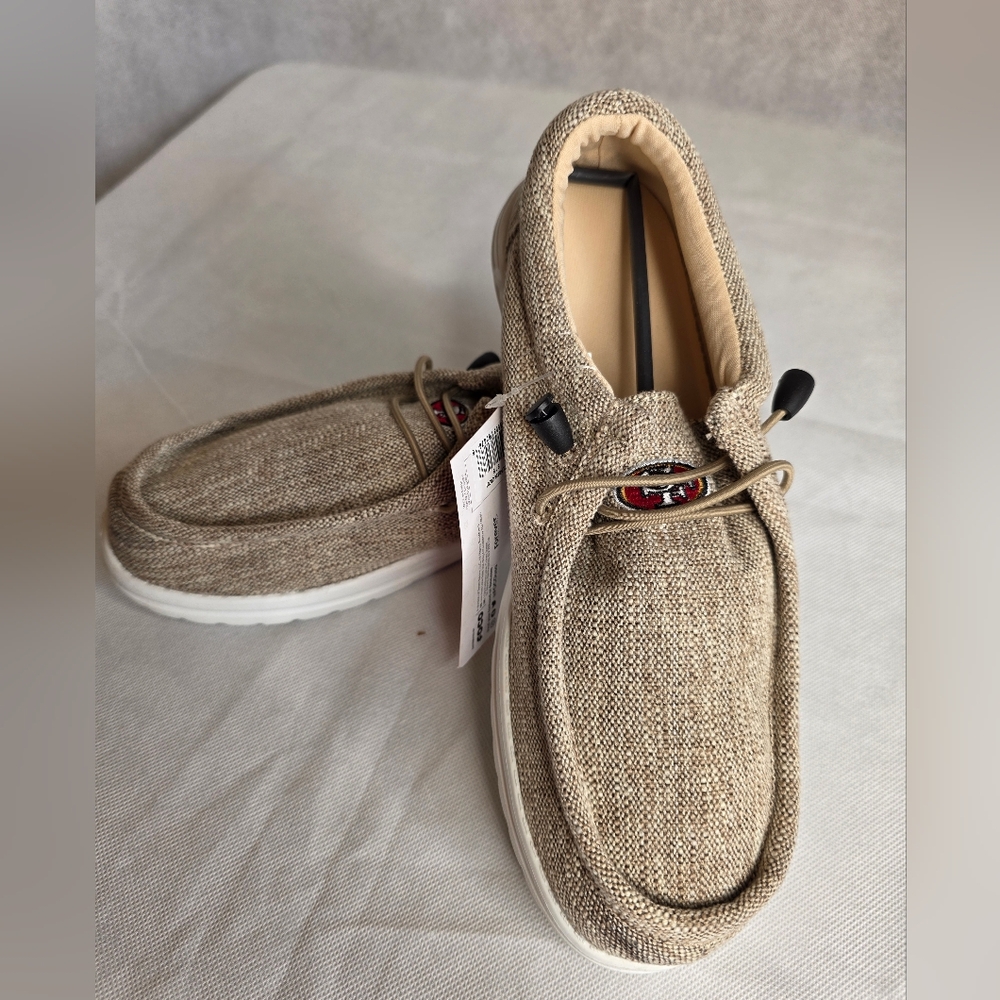 FOCO Men's NFL Team Logo Lightweight Loafers San Francisco 49ers Size S 7/8 NWT - Picture 6 of 16